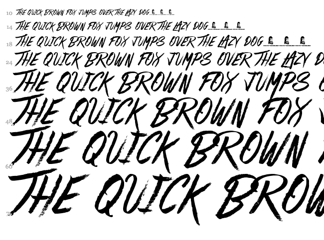 Mega Team font waterfall